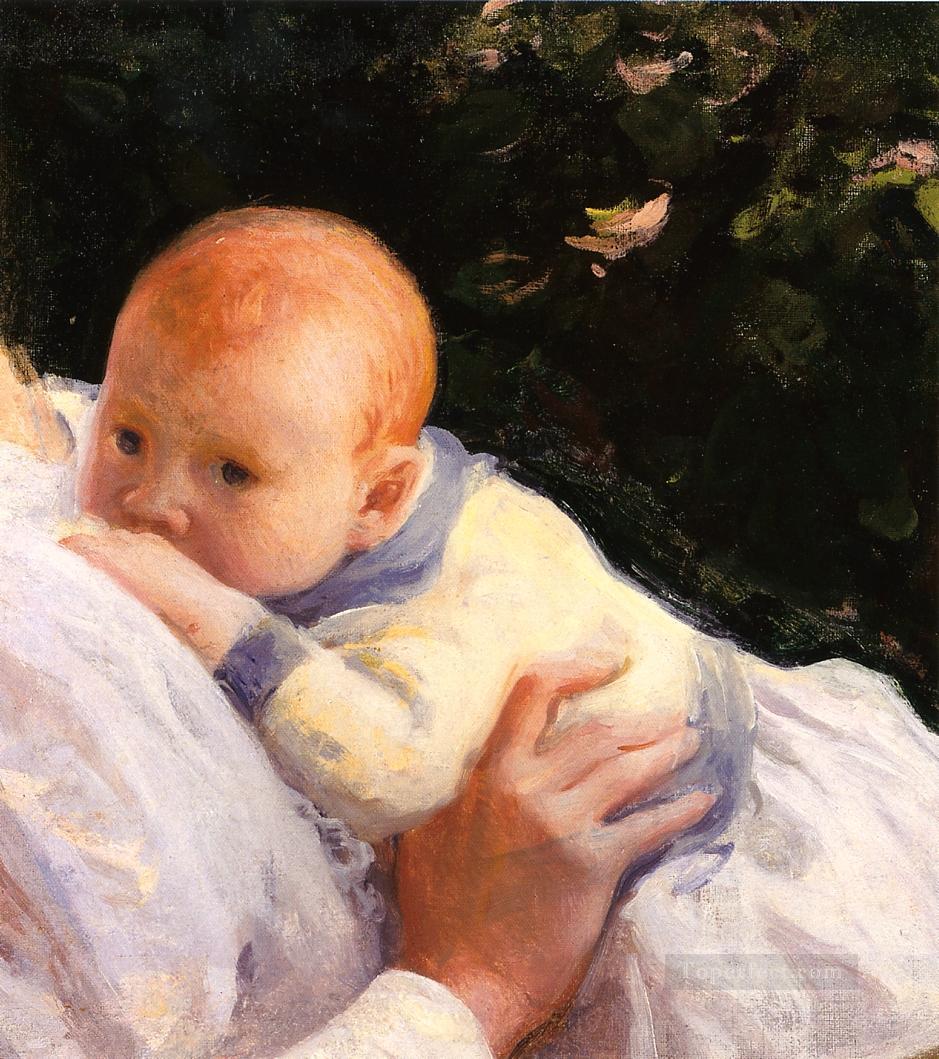 Theodore Lambert DeCamp as an Infant Tonalism painter Joseph DeCamp Oil Paintings